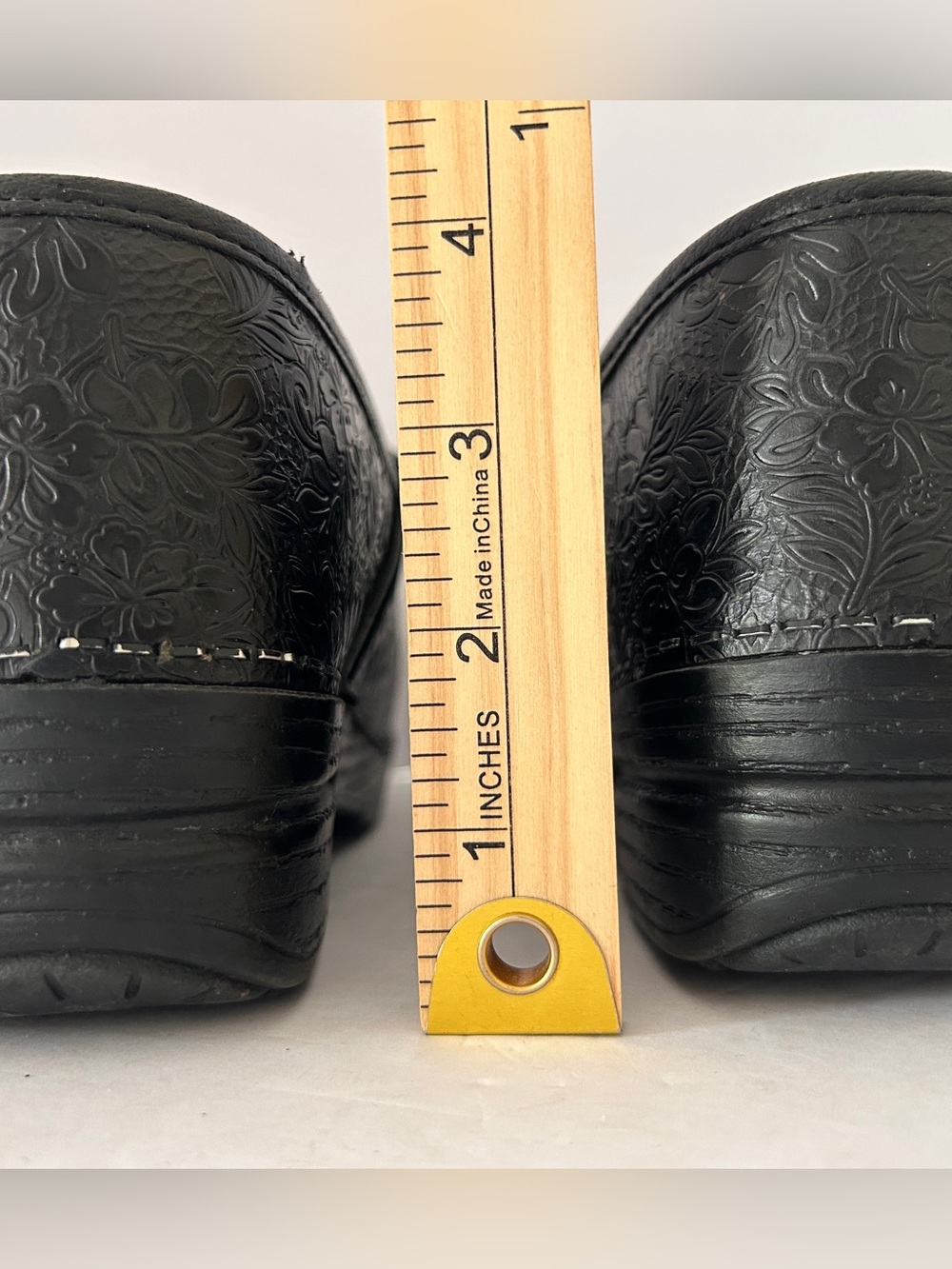 Dansko XP Pro Black Embossed Floral Clog Shoes Zendaya Work Size EU40 US 7.5 - 8 - Picture 12 of 13